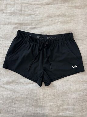 RVCA Black VA Active Running Shorts